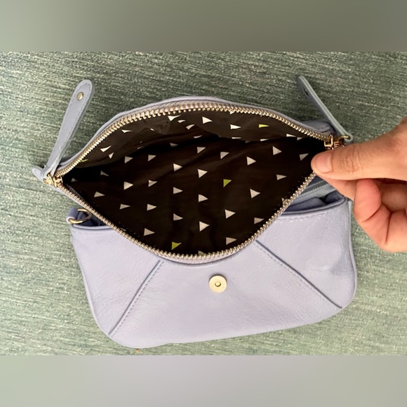 Vegan Leather Lilac Multi Pocket Clutch Purse - Picture 7 of 13